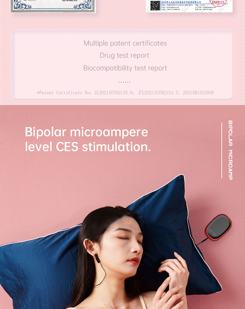 2023 Improve Insomnia Handless Sleep Aid Microcurrent Device Hand Held Sleep Aid Device(图4)