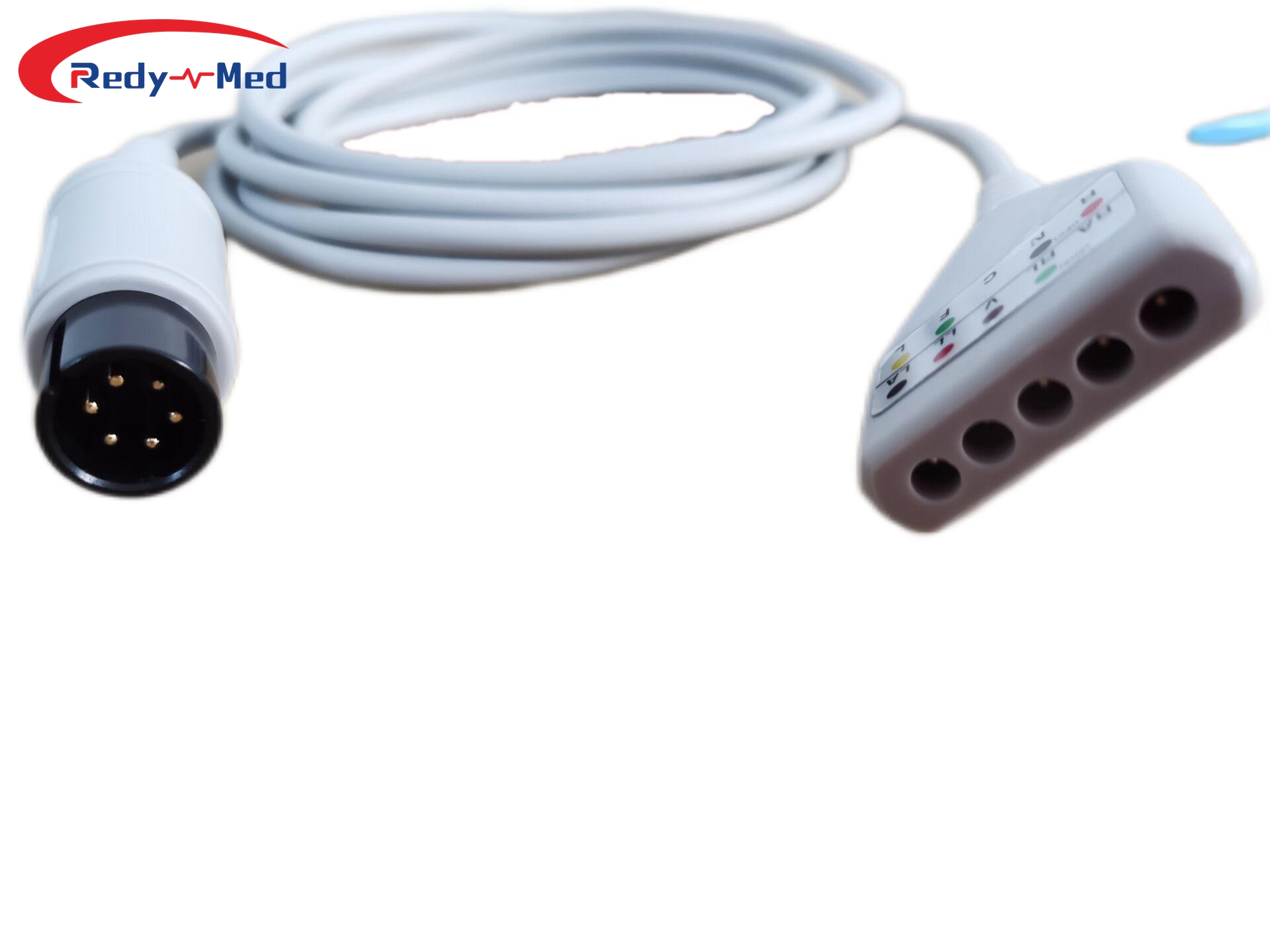 Compatible With AAMI 6PIN ECG Trunk Cable With DIN Style ECG Leadwires