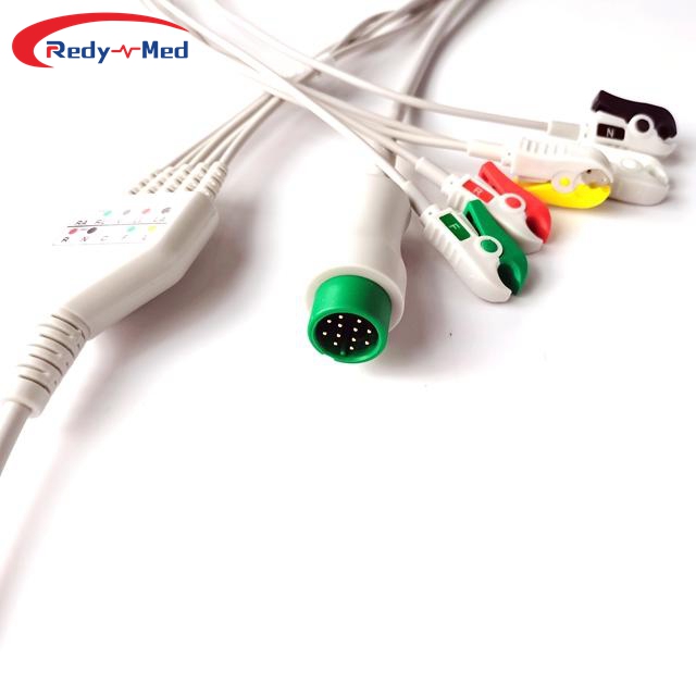 Compatible With Biolight Q series 3 Lead/5 Lead One-Piece ECG Cable