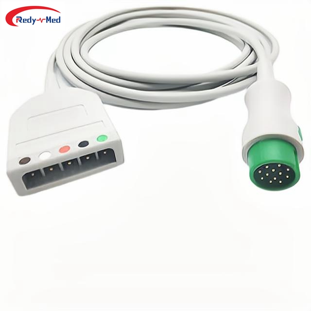 Compatible With Biolight Q series A series 3 Lead/5 Lead ECG Trunk Cable