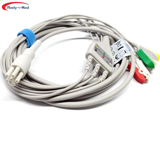 Compatible With Colin One-Piece 3 Lead/ 5 Lead ECG Cable