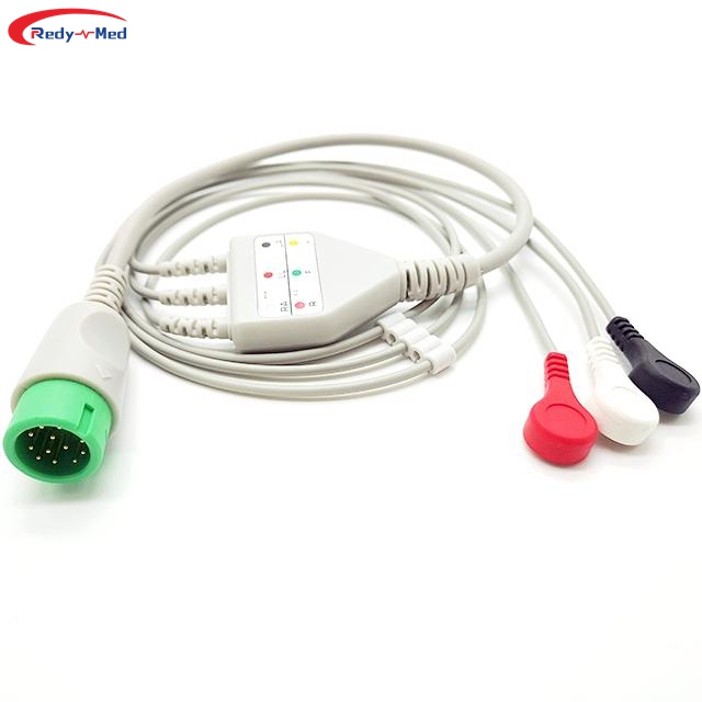 Compatible With Comen One-Piece 3 Lead/5 Lead ECG Cable