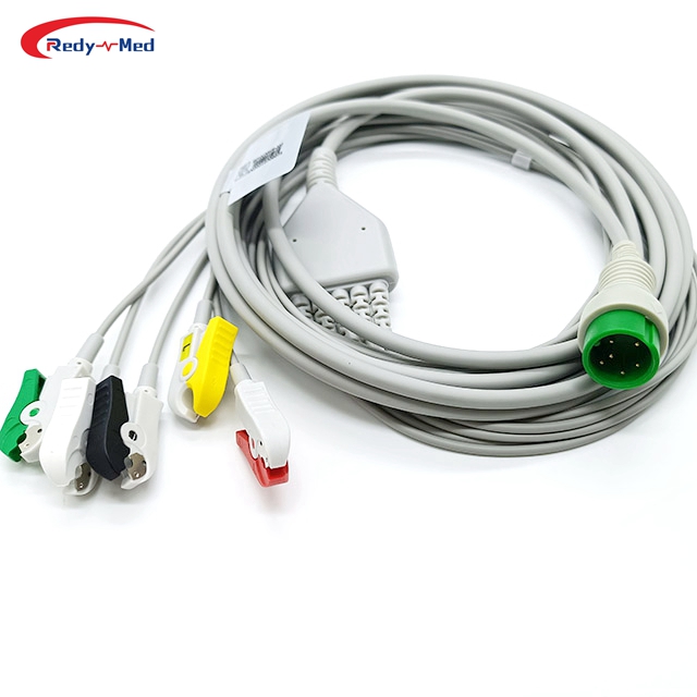Compatible With Creative K Series One-Piece 3 Lead/5 Lead ECG Cable