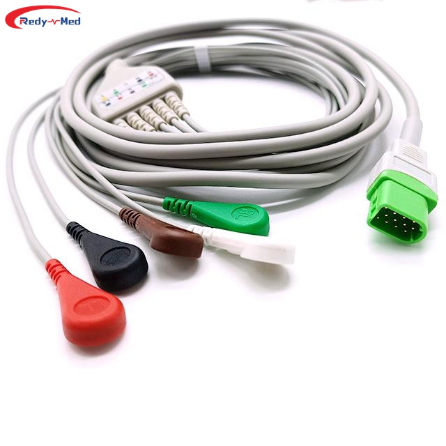 Compatible With Mindray >Datascope One-Piece 3 Lead/5 Lead ECG Cable