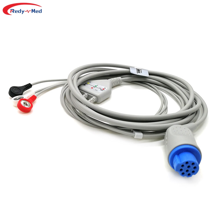 Compatible With Datex-Ohmeda One-Piece 3 Lead/5 Lead ECG Cable