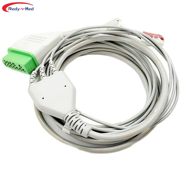 Compatible With Nihon Kohden One-Piece 3 Lead/5 Lead ECG Cable
