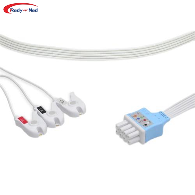 Compatible With Nihon Kohden 3 Lead/6 Lead Disposable ECG Leadwires,DLP-06-BF-MXAN-0100