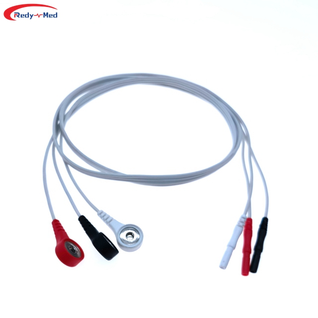 Compatible With DIN Style 3 Lead/5 Lead Disposable ECG Leadwire