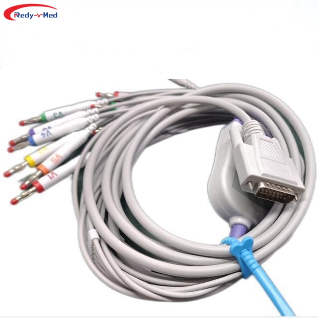 Compatible With Edan/Mindray 10 Lead/12 Lead Patient EKG Cables With Leadwires
