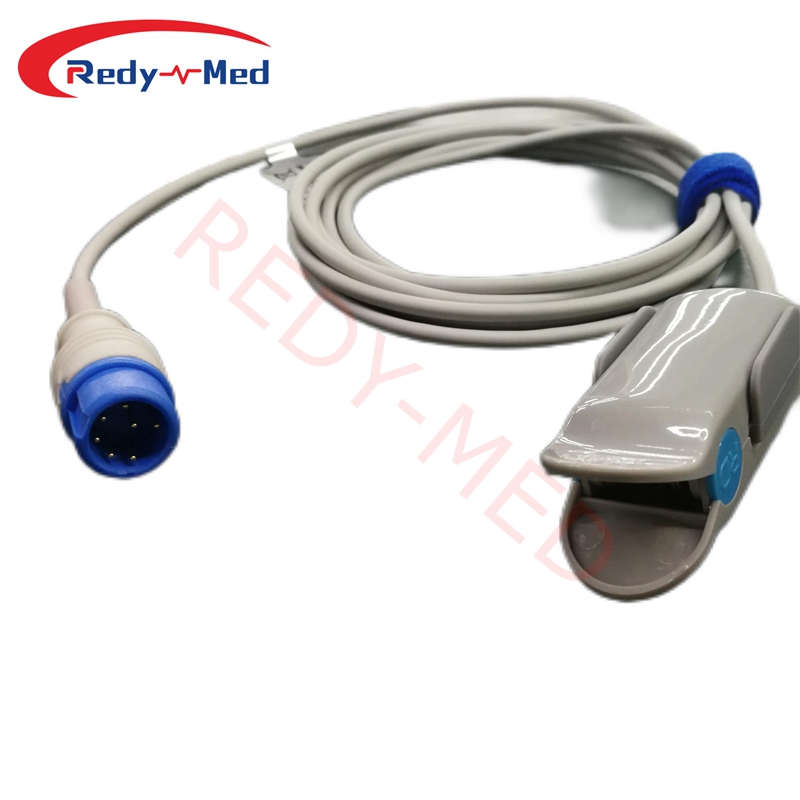 Compatible With Mindray BeneView T5/T6/T8 uMEC10/12/15 Reusable Spo2 Sensor,512FLH, 115-012807-00