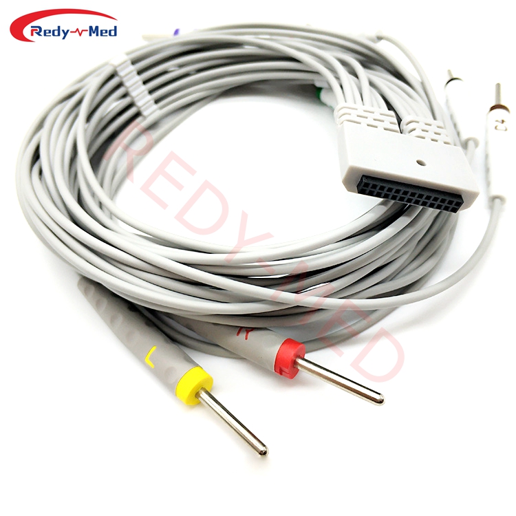 EKG ECG Cable 10 Patient Leadwires Multi Link ECG Patient Lead Wire 10 Leads DIN 3.0 for Medex Mecg 200 Mecg 300 IEC Standard