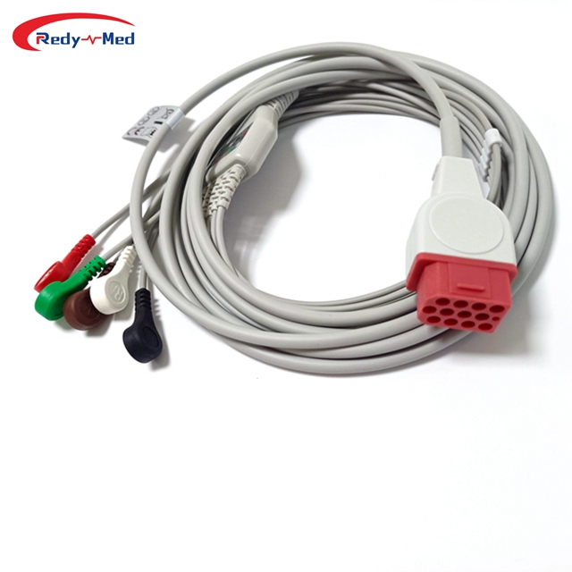 Compatible With Bionet BM5 5 Lead One-Piece ECG Cable