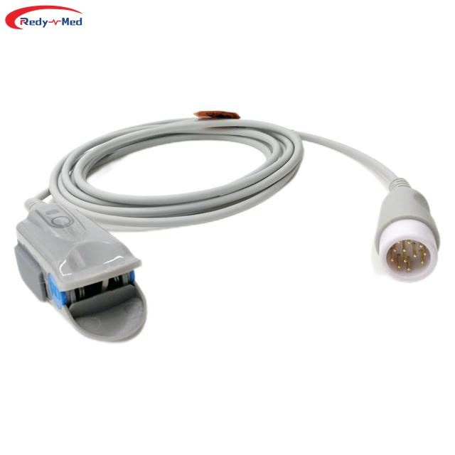 Compatible With Comen Telemetry Tech 12Pin Reusable Spo2 Sensor