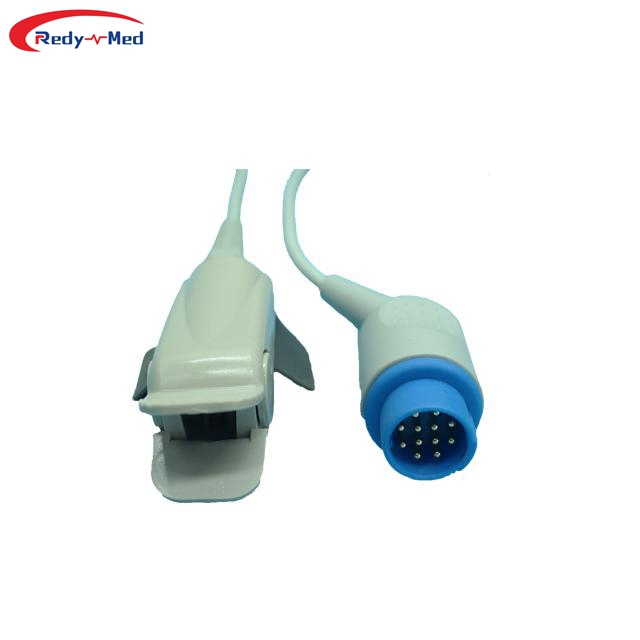 Compatible With Emtel FX2000MD FX-2000 FX-3000 12P Adult/Pediatric/Infant/Neonate Reusable Spo2 Sensor