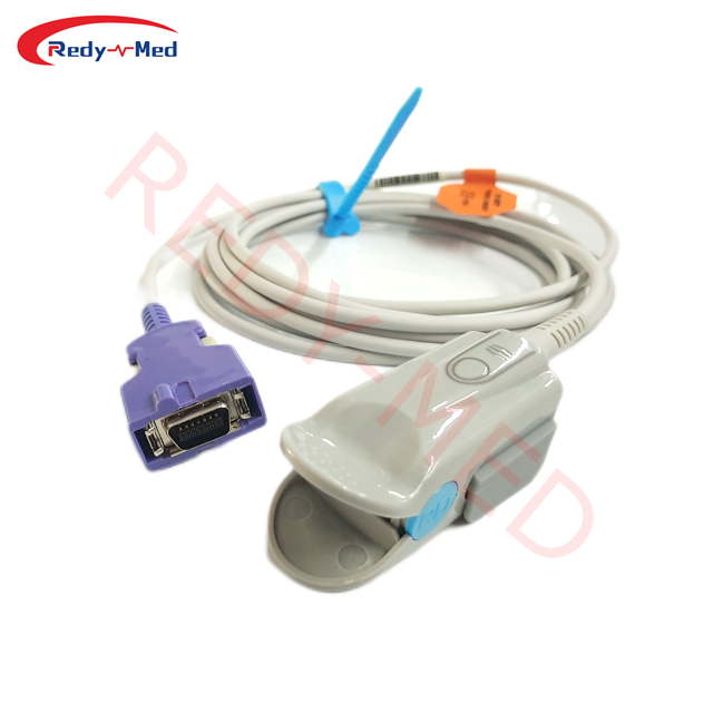 Compatible With Zoll E Series, M Series, R Series Ruesable Adult Finger Clip Spo2 Sensor